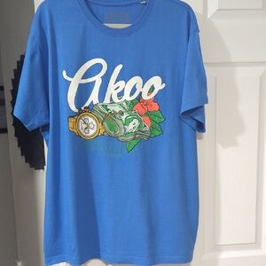 Akoo Blue Graphic "Money Talks" T-Shirt for Men Size 2XL